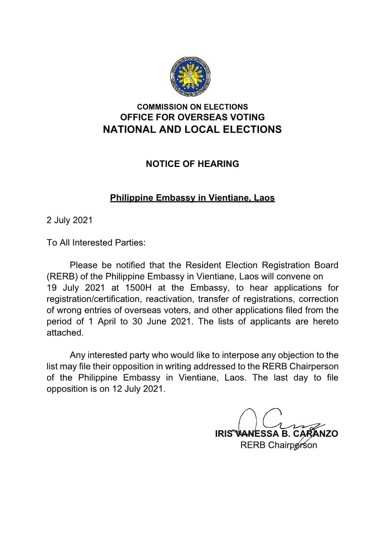 Notice of Hearing.1