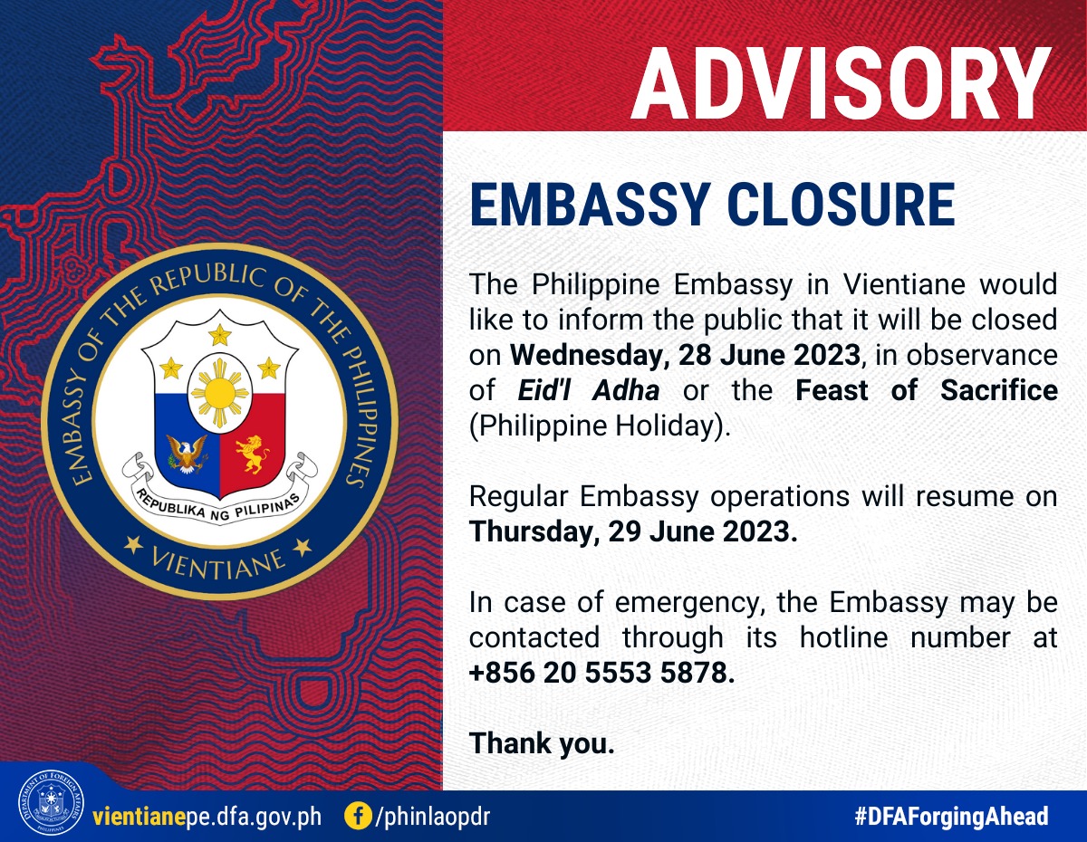 Embassy CLosure 28 Jun 2023