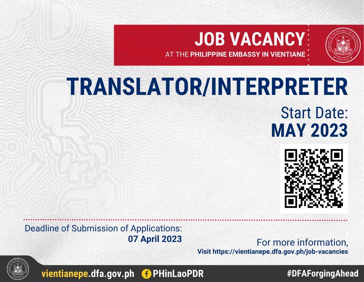 Job Vacancy TranslatorInterpreter_May 2023