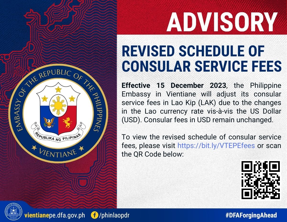 EFFECTIVE 15 DEC REVISED CONSULAR FEES