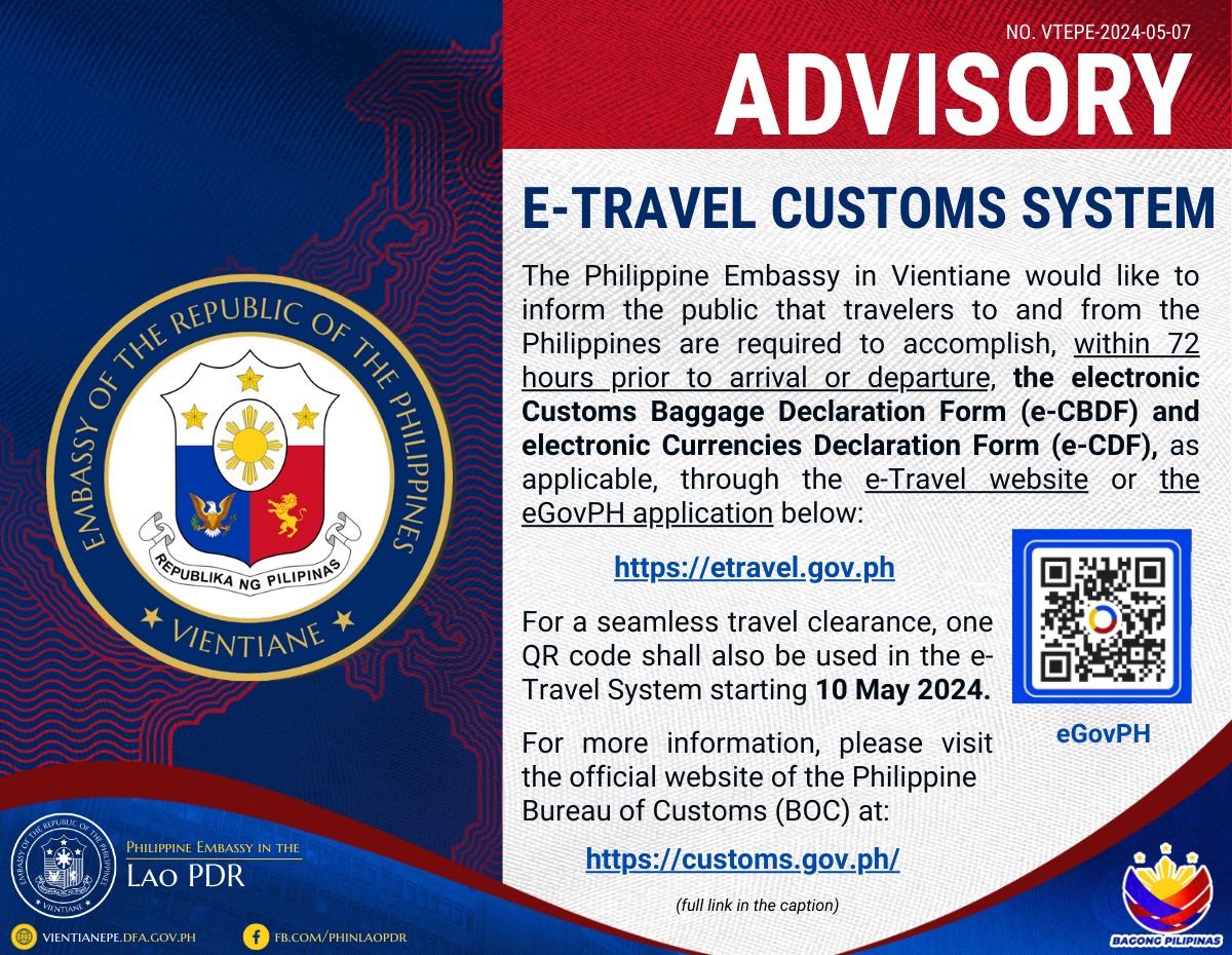 Advisory E Travel Customs System