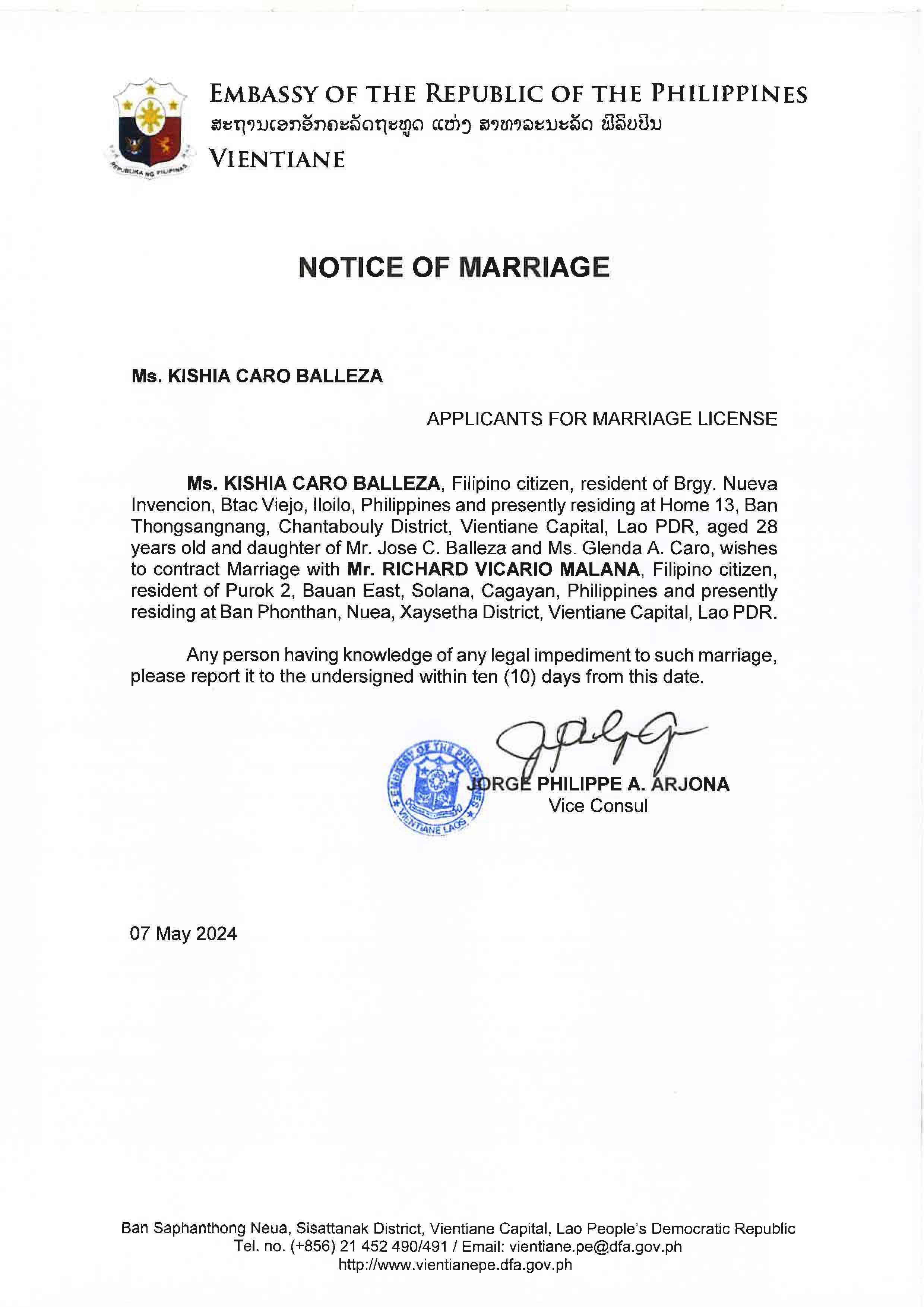 malana.balleza.notice of marriage.06may2024 Page 2